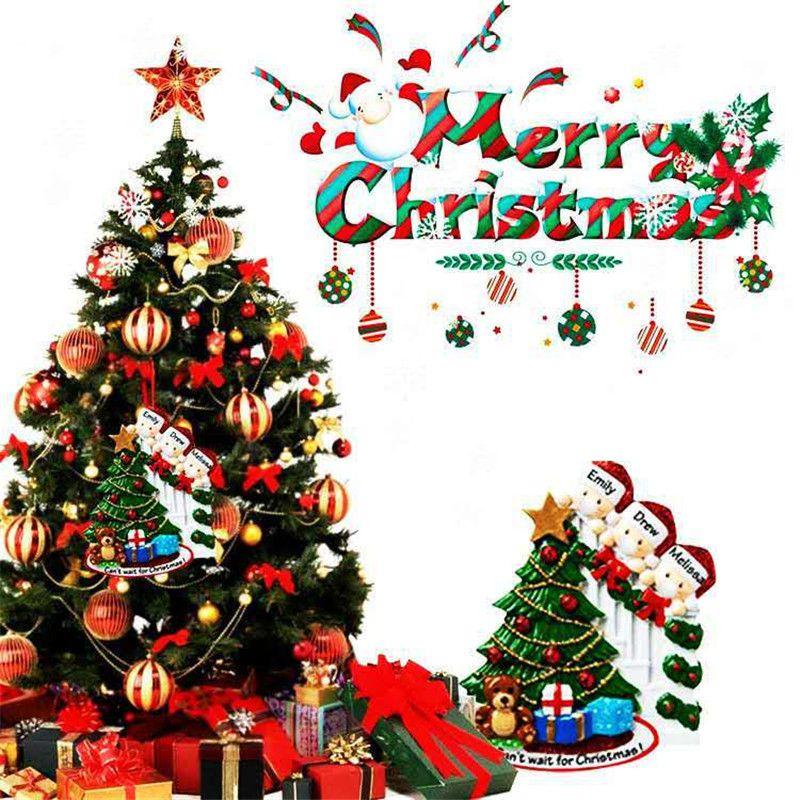 Beautiful Resin Christmas Tree Hanging Ornaments For Family Of 2-7 People