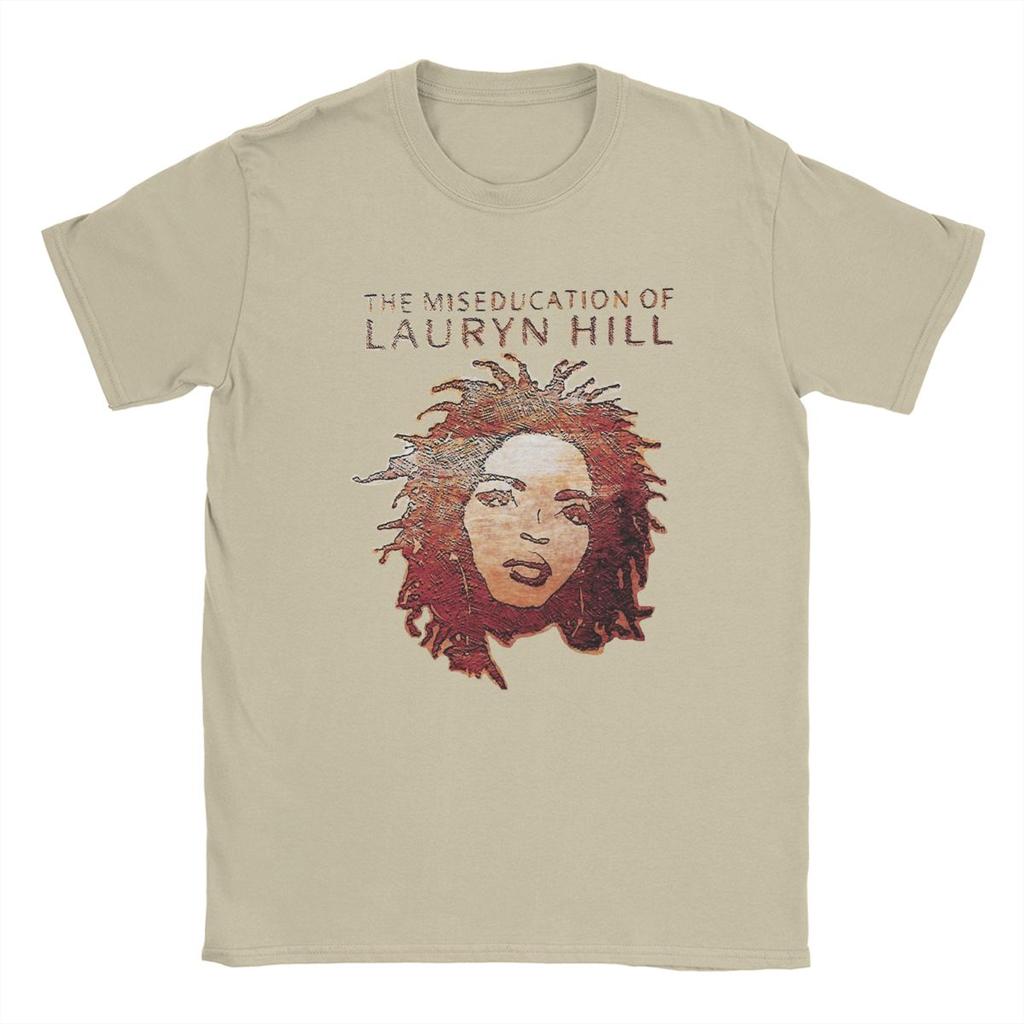 Novelty Famous Lauryn Hill T-Shirts Men Crewneck Pure Cotton T Shirt Hip Hop Harajuku Music Short Sleeve Tees Plus Size Clothes