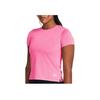 Under Armour Solid Color Round Neck Slim Fit Short Sleeve T-Shirt Women Tops Pink 1382434-682