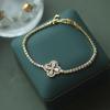 Elegant French Style Micro-Paved Zirconia Flower Bracelet: A Luxurious, Fashionable, and Versatile Accessory