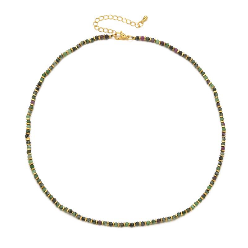 ZMZY Vintage Unique New Natural Stones Simple Choker Necklaces Women Beaded Collar Necklace Designer Jewelry Bijoux