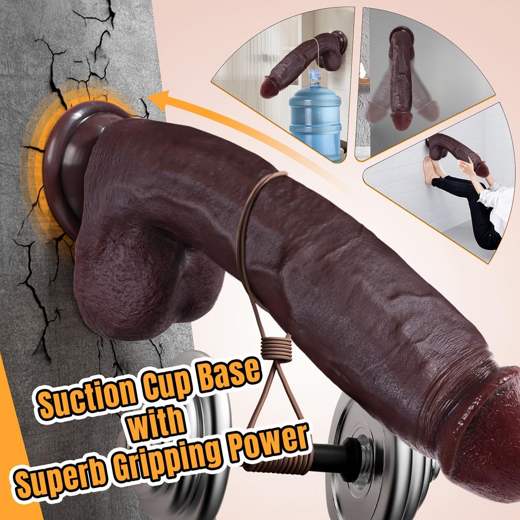 10.8" Realistic  Tyrannosaurus Artificial Phallus Female Dildo Liquid Silicone Penis Female Masturbator Sex Toy -Large Anal Plug for Men Hand Washable