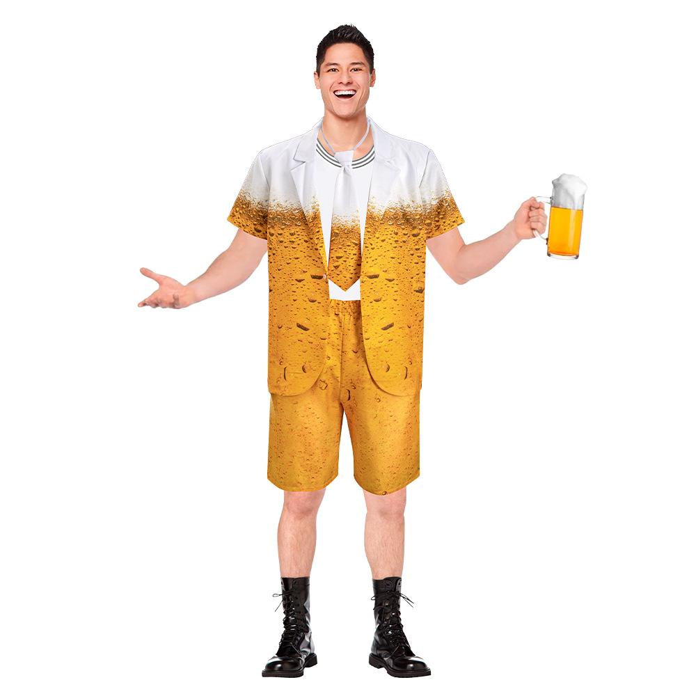 Theme Beer Mens Performance Suit Dress Cosplay Costume Halloween Gift Party