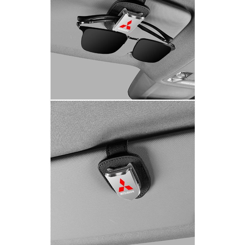 Car Auto Sun Visor Glasses Box Sunglasses Clip Card Ticket Holder Stand For Mitsubishi Lancer Ralliart 10 3 9 EX Outlander 3 ASX L200 Accessories