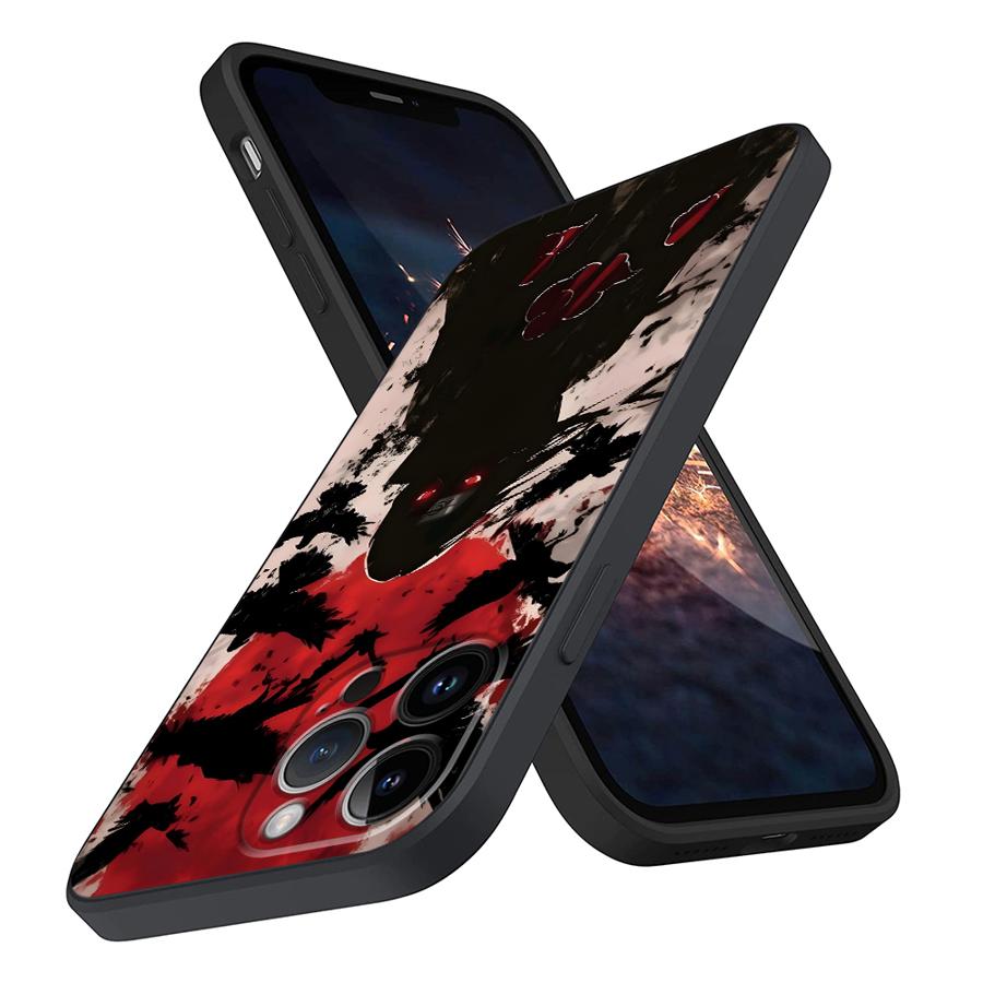 Case for iPhone 15 16 14 Plus 7 8 13 12 11 17 Pro Max XS Max XR 17Air Black Soft Phone Cover Cool Uchiha Itachi