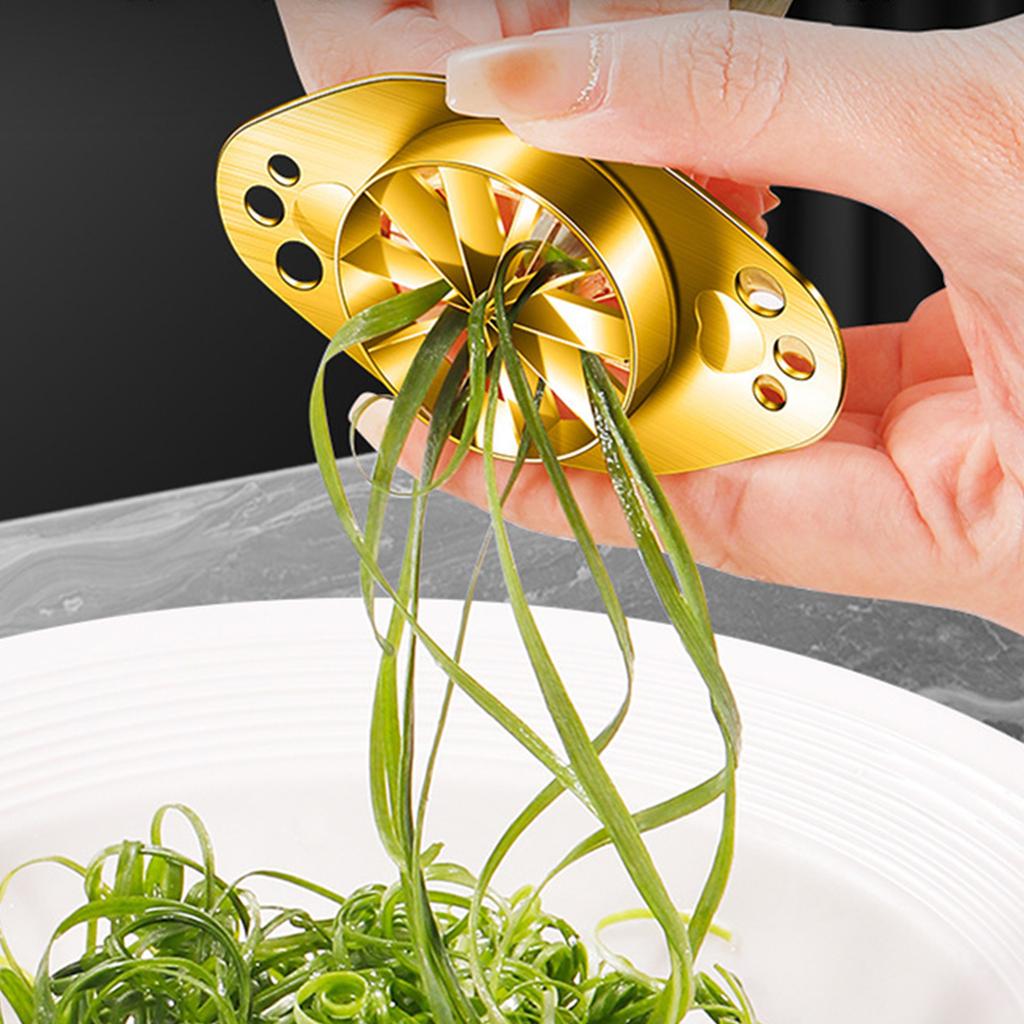 304Stainless Steel Spring Onion Slicer Corrosion Resistant Kitchen Tool for Quick Chopping Food Speedy Chopping Tool