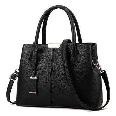 Shaping PU Leather Handbag  Stylish Versatile Tote Shoulder Bag  Large Capacity Crossbody Bag with Adjustable Straps Zip Closure