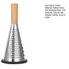 Vertical Cone Cheese Grater, Food Grade Stainless Steel Shredder for Parmesan, Wood Handle Vegetable Fruit Planer