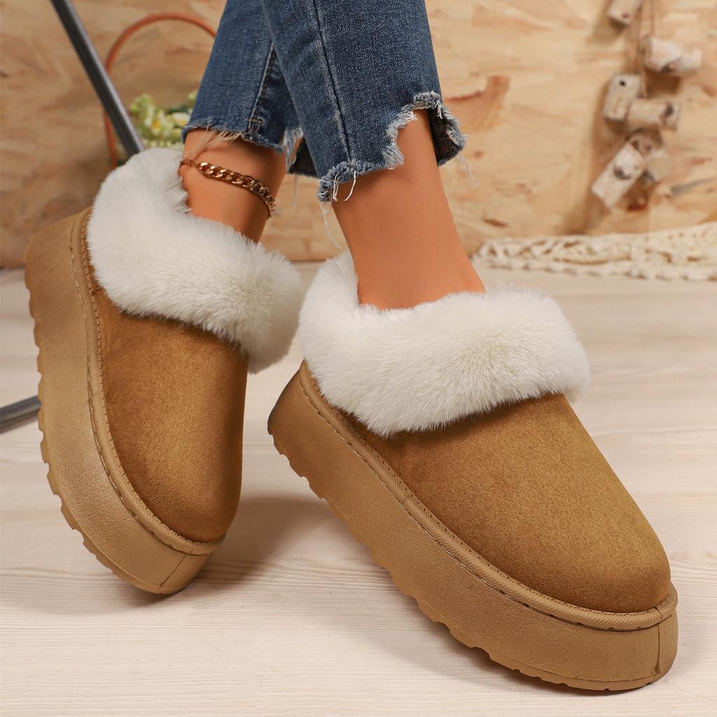 Low-top Fleece Thickened Warm Snow Boots 2025 New One-foot Fleece Shoes Winter Boots Cotton Shoes