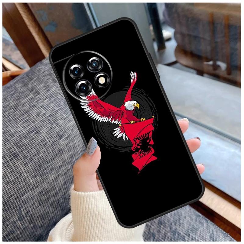 Albania Albanians Flag Case For OnePlus 13 15 13R 13T 12 12R 11 9 10 Pro 10T 8T Nord 5 CE 2 3 4 Lite N20 N30 Coque