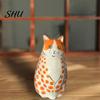 Real Flower Vase Dotted Cat Desktop Decoration Resin Cartoon Kitten Floral Plants Holder Indoor Dried Arrangement Container