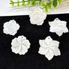 10Pcs, Natural Shell Pendant With Hole, Handmade Flower Shape Charms for Jewelry Making DIY Necklace Accessories, Women Gift