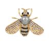 Charming Rhinestone Pearl Bee Brooch - Elegant Insect Pin Corsage Accessory