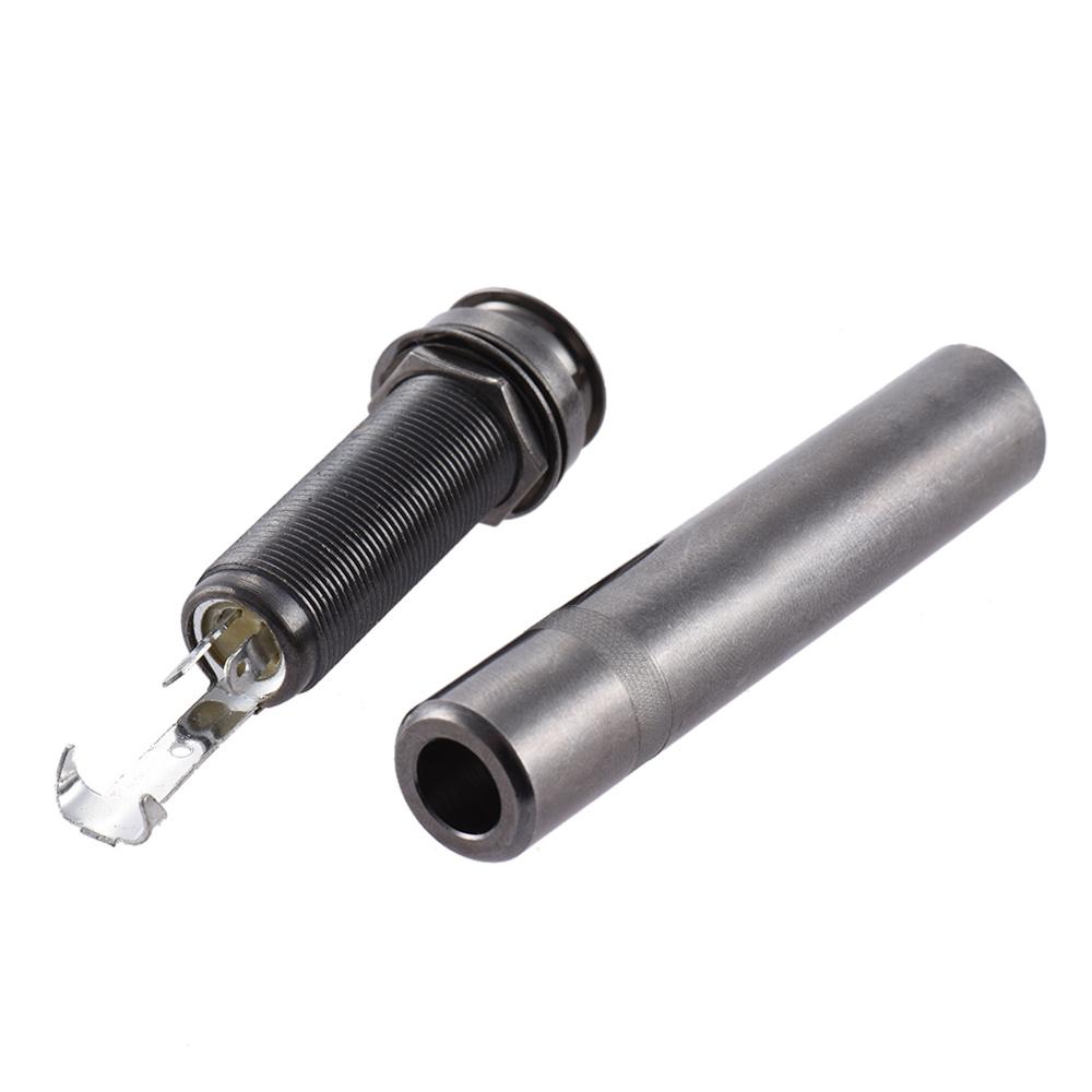 Acoustic Electric Guitar 6.35mm 1 4 Inch Mono Output End Pin Endpin Jack Socket Plug with 65mm Rear Cover Copper