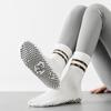 Breathable Pilates Socks for Women Cotton Mid Tube Socks Floor Socks  for Fitness Exercise