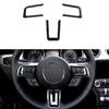 Carbon Fiber Interior Steering Wheel Decal Trim Cover for Ford Mustang 2015-
