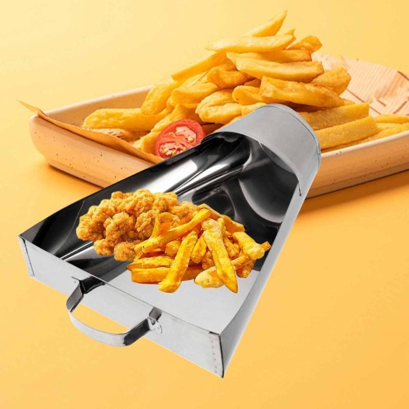 Commercial Steel Popcorns Scoops Bagger Tool For Serving Snacks Dessert Dry Good With Corrosions Resistance Features