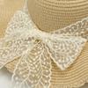 Lace Lace Straw Hat Women's Summer Outdoor Big Brim Sunscreen Hat Fashion Seaside Beach Shade Straw Hat