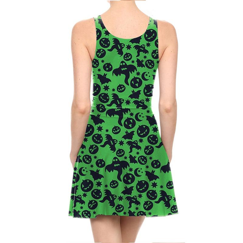 Halloween Print Dress, Hot-selling Clown Halloween Dress, Female