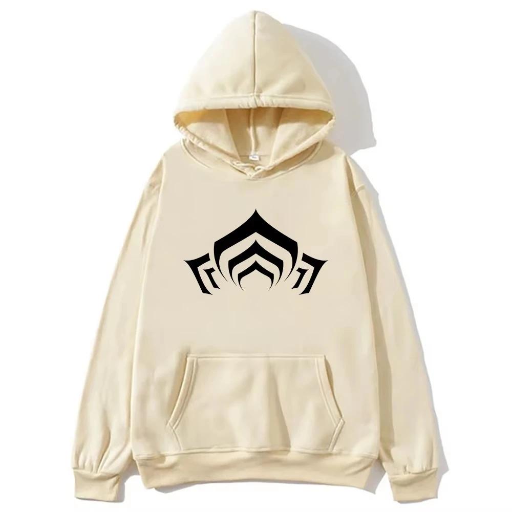 2025 Warframe Logo Graphic Men's Hoodie Fall Casual Long Sleeve Tracksuit Unisex Women Men High Street Sweatshirt Oversized Pull