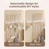 Removable Wall Mounted Mop Rack Space Aluminum Mop Broom Holder Suction Cup Mop Holder  for Kitchen