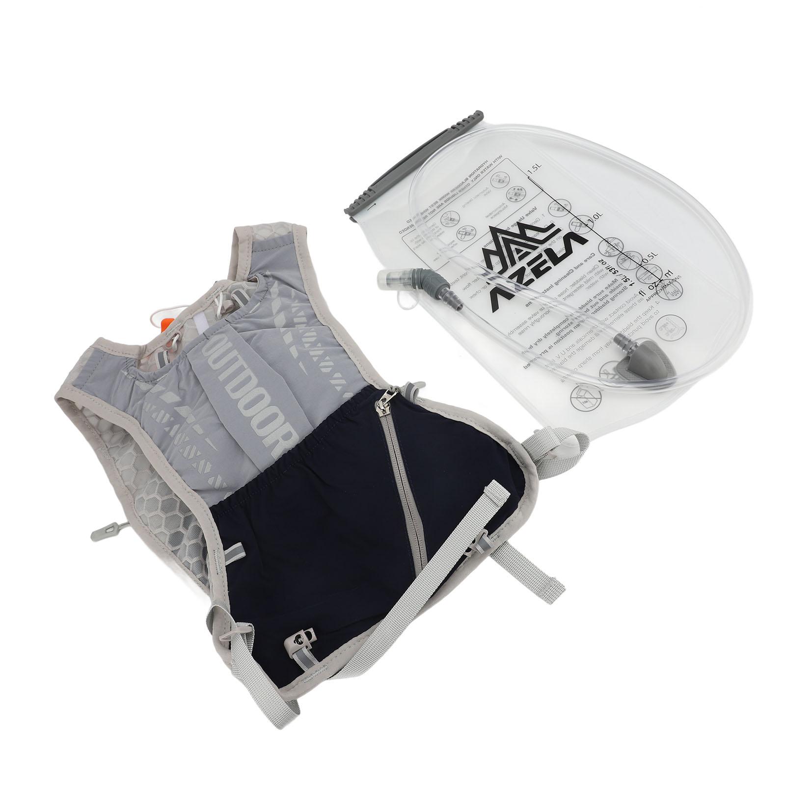 

Беговой гидратационный жилет с гидропакетом 1,5 л, нейлон 5 л, легкий дышащий гидратационный рюкзак Da Dark Blue with Gray