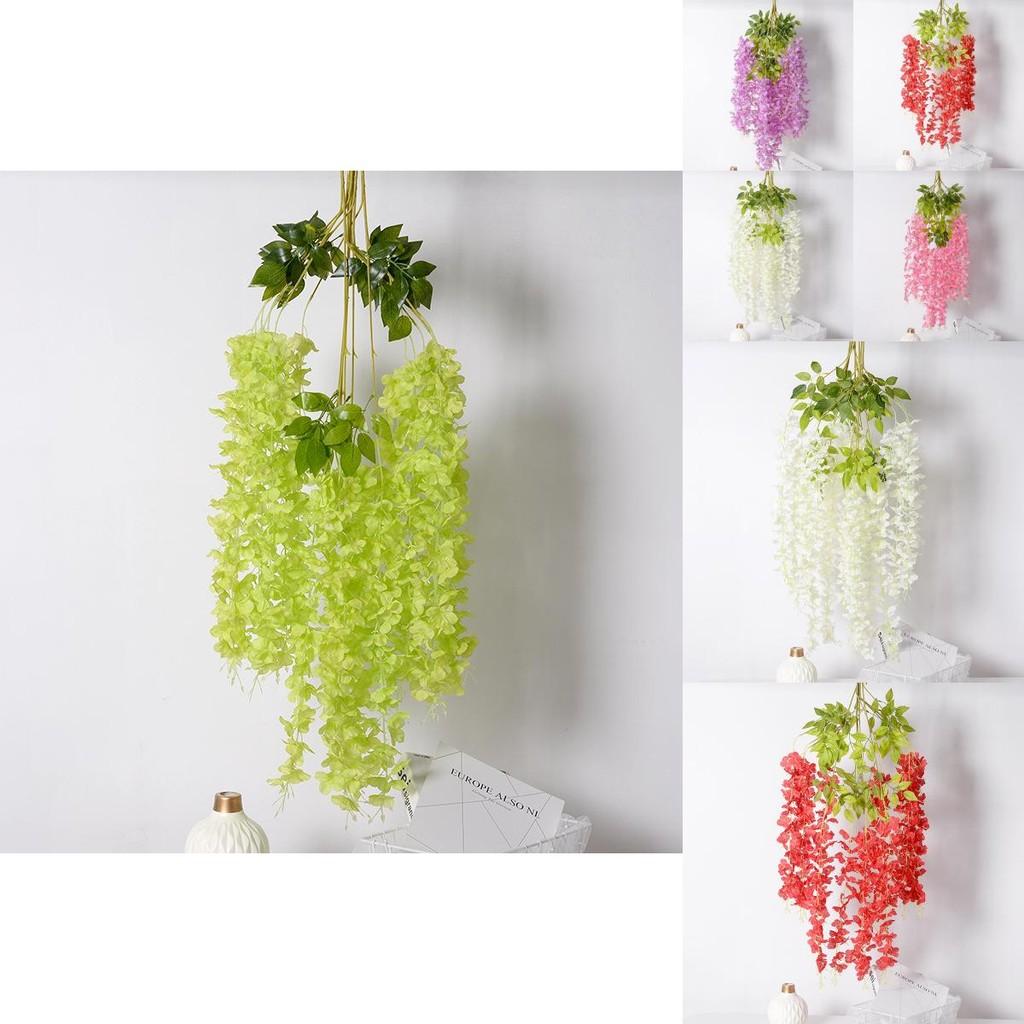 Lila Blauregen Künstliche Blumen Girlande für Hochzeitsdekoration und Fotokulisse