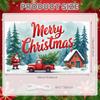 Photo Prop Cozy Design Santa Claus Banner Festive Decor Colorful Lights Christmas Banner For Home Decoration Event Decor Indoor