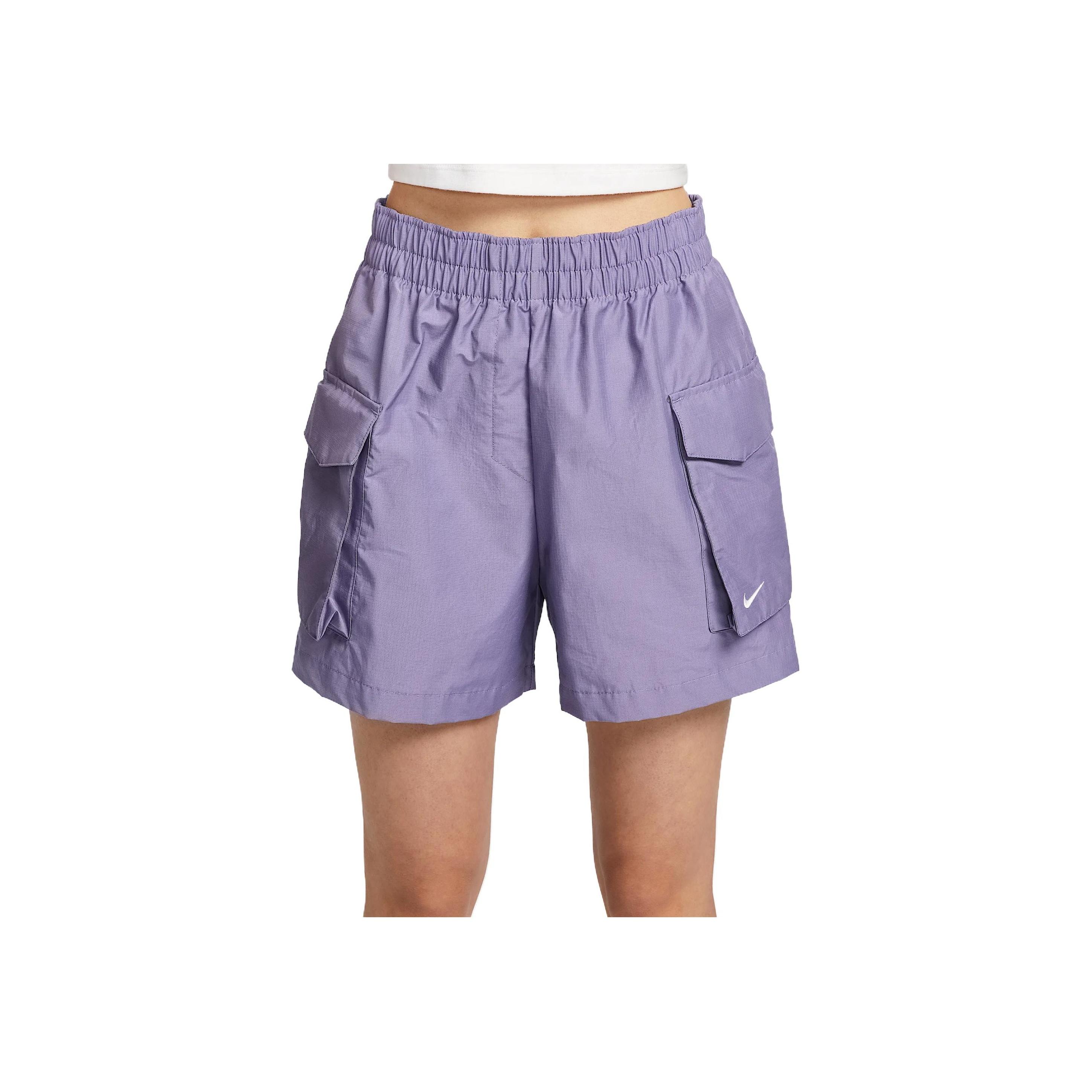 

New Nike Sportswear Essentials Series Cargo Shorts Women s Soft Purple HM6983-527 XL