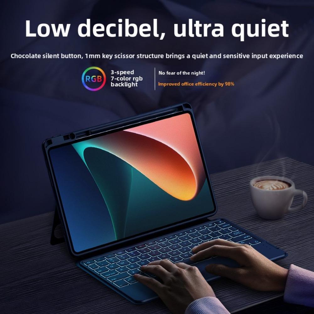 Bluetooth Keyboard Case for Xiaomi Pad 6 6Pro 5 5Pro 12.4 Inch Wireless Smart Cover with Touch Control