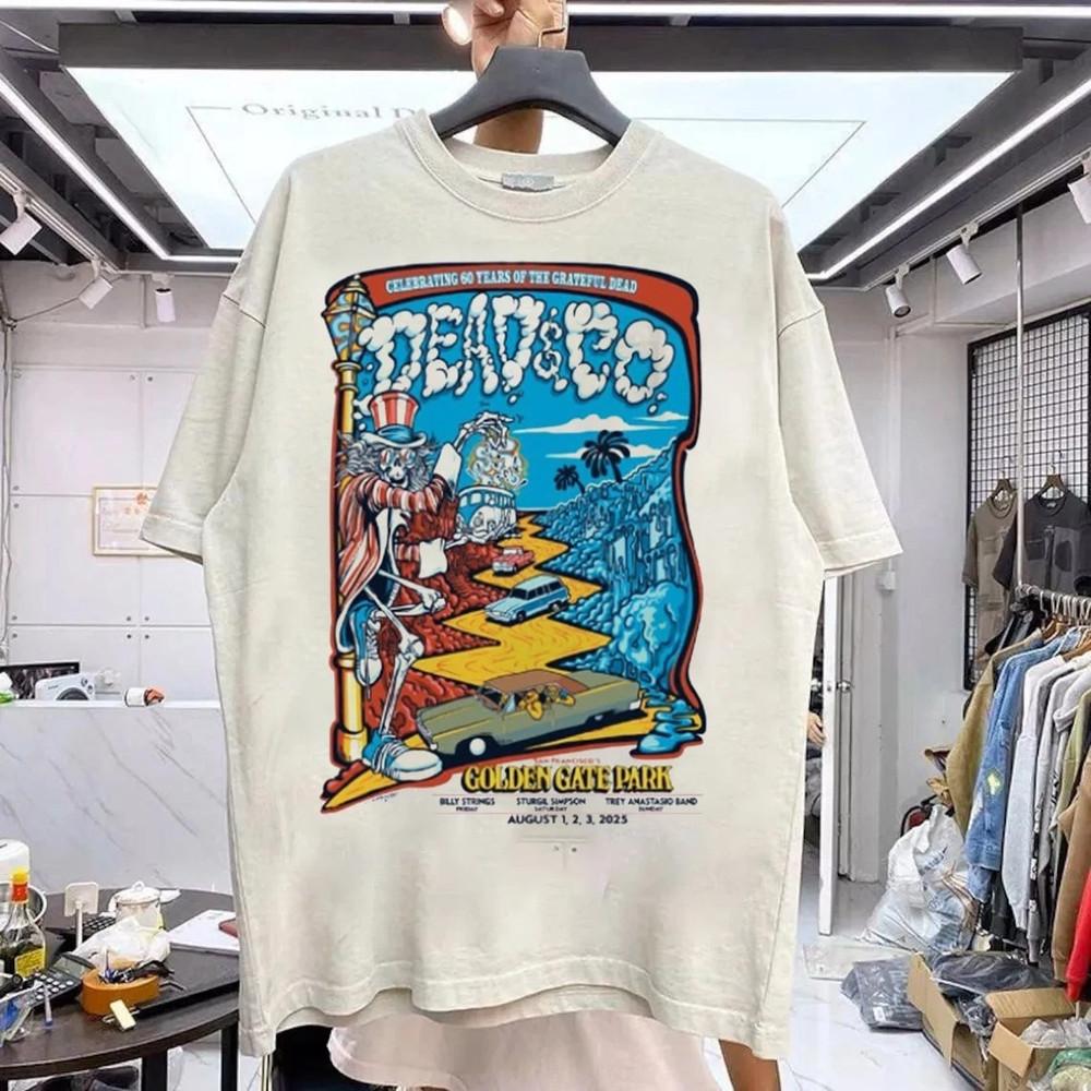 Dead And Company 1-3 августа 2025 Парк Золотые Ворота футболка-репринт S-5xl Унисекс Футболка L