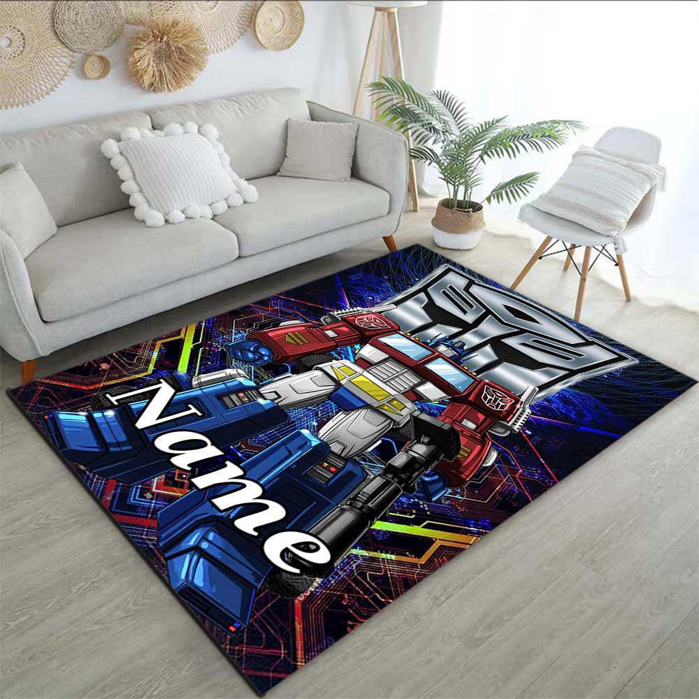 Transformers-Fans (8) Personalisieren Sie Ihren Namens-Teppich, Ihr Bürostuhl-Kissen, Ihr Geschenk für Schlafzimmer und Wohnzimmer zu Hause.