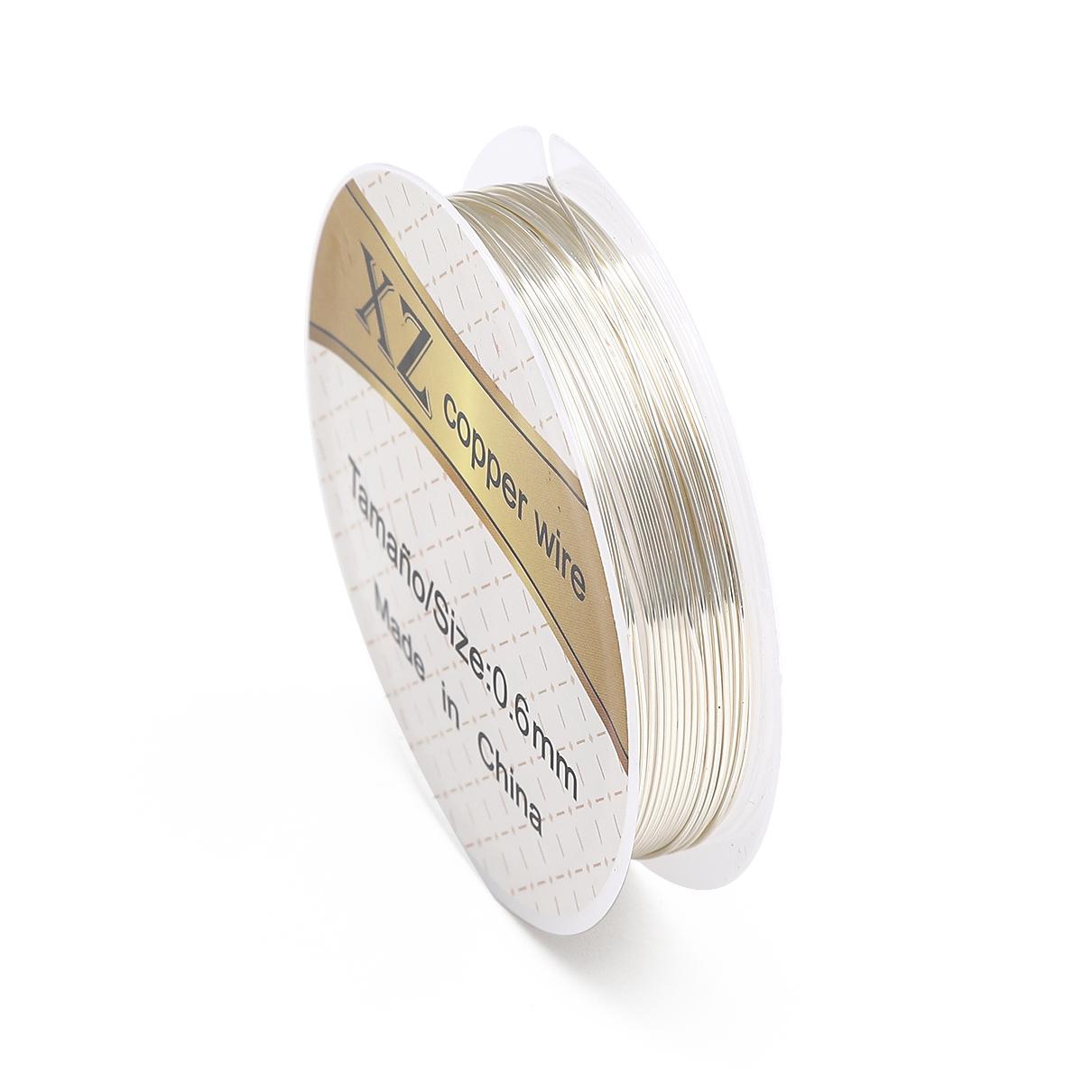 

Медная проволока мульти размера 0,2-0,8 мм, бисерная проволока для изготовления ювелирных изделий своими руками, нить 0.6mm 4.5meter серебряный