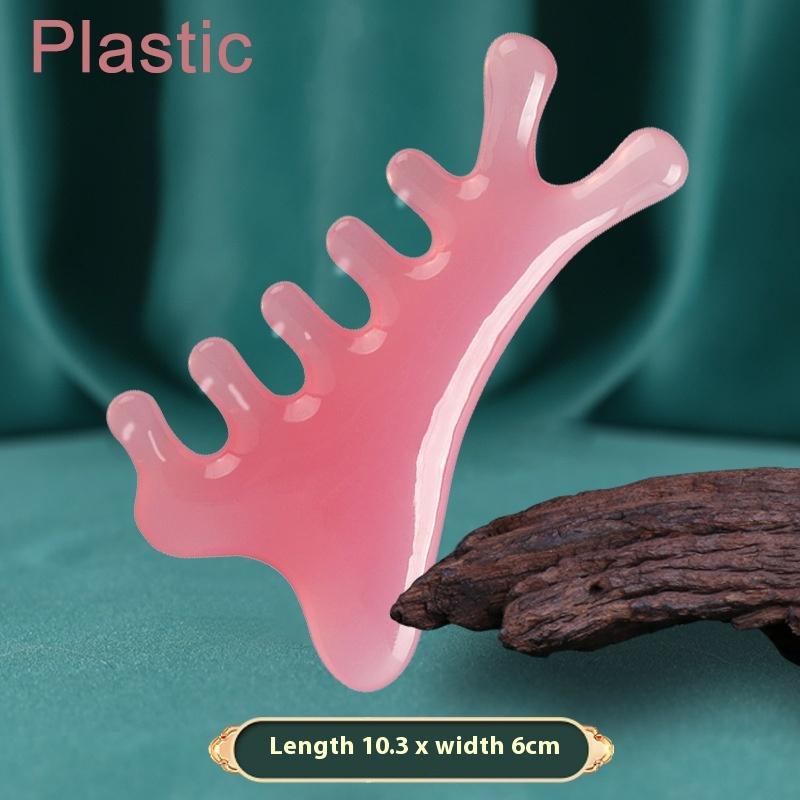 4-in-1 Scalp Massage Comb Meridian Resin Head Massager Unblocking Face Nose Massage Tool for Relaxation And Acupressure