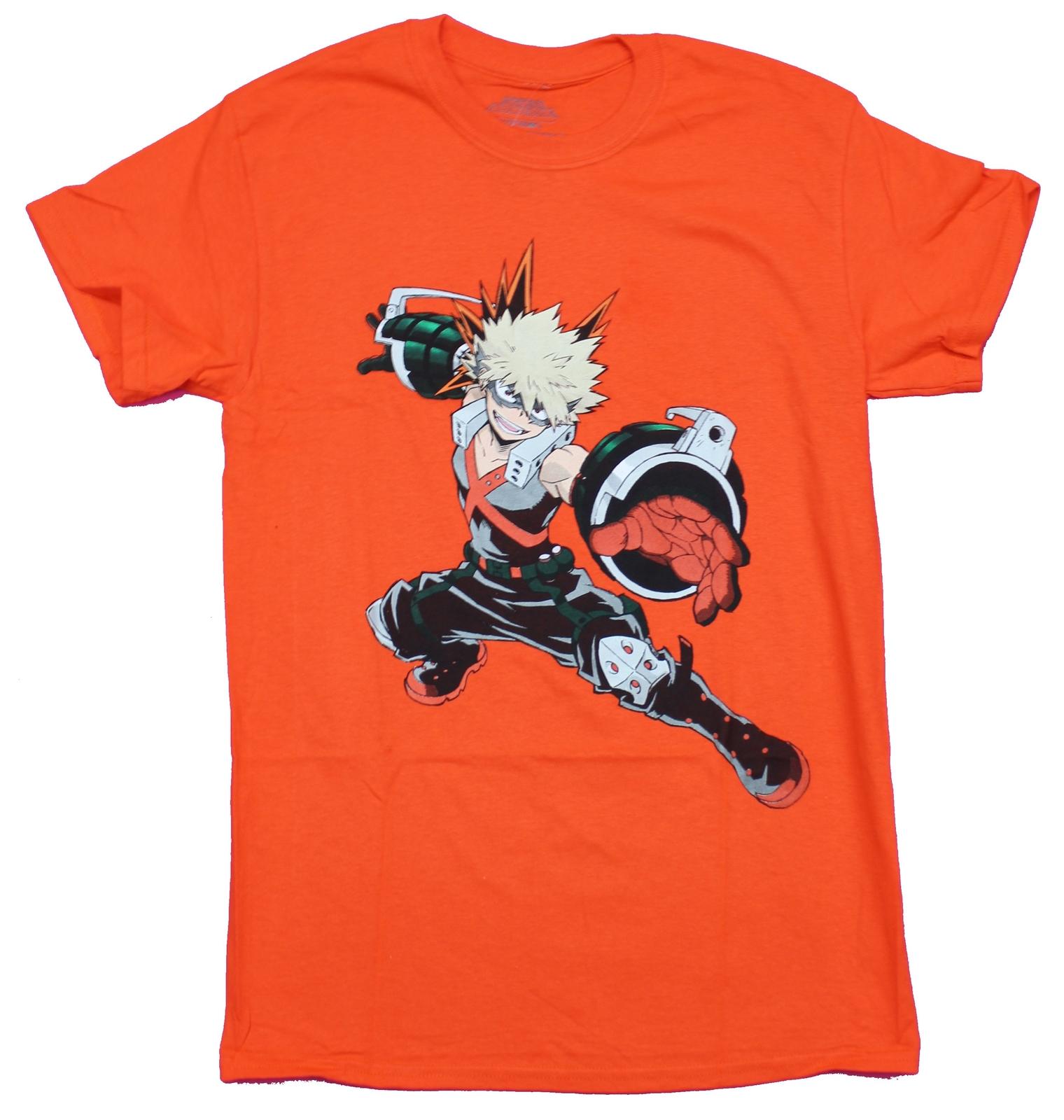 My Hero Academia Adult New T-Shirt - Bakugo Posed Ready to Fight Pic XL
