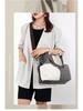 Trendy Women's Patchwork Canvas Tote and Crossbody Bag - Fashionable, Versatile, Color Block Design 2025.