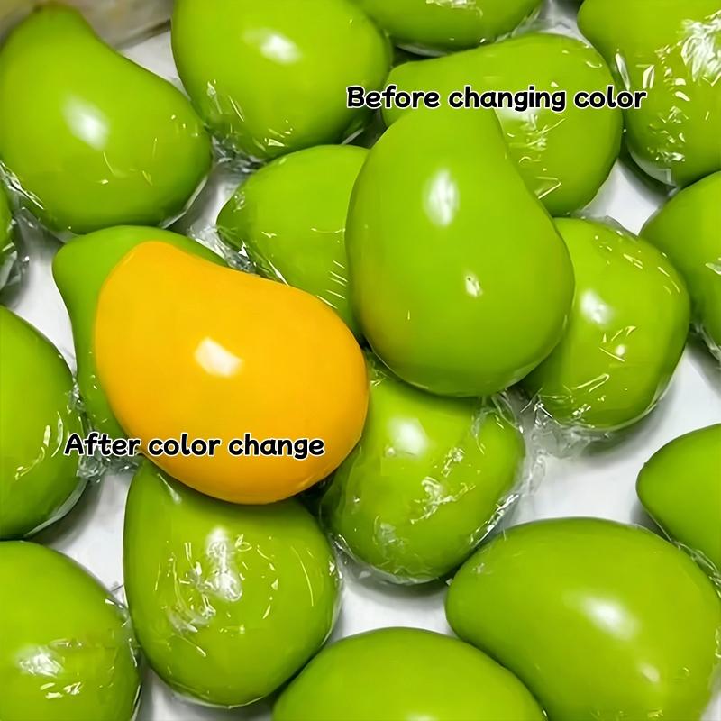 Squishy Mango Stress Ball Squeeze Toy, Color-Changing Mango Squishy Fidget Ball, Asmr Sensory Stress Relief Toy For Adult