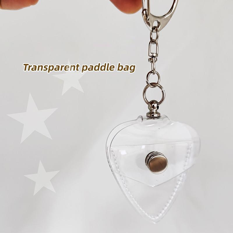 Guitar Pick Storage Bag Acoustic Case Holder Pendant Picks Holding Keychain Plectrum Case