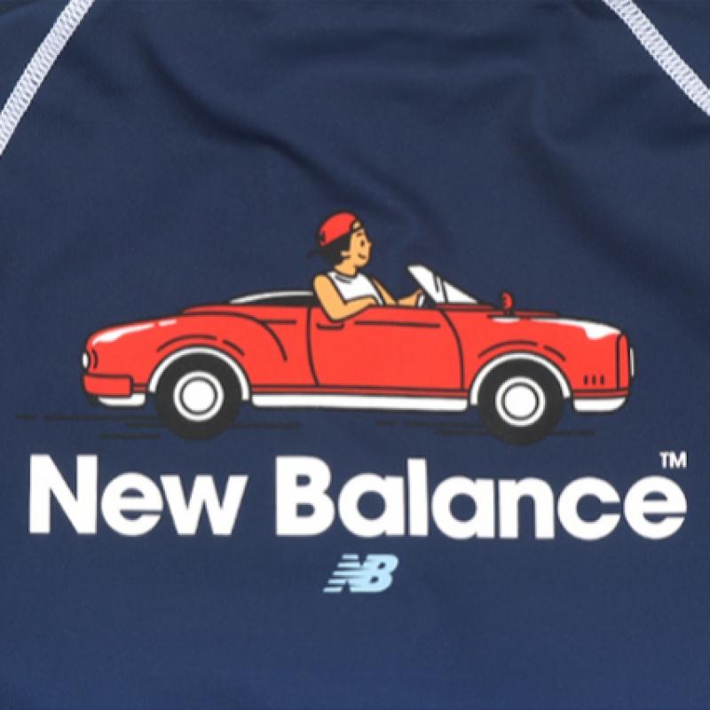 New Balance Kids Boys Rash Guard Setup  Navy