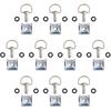 MOTO4U Motorcycle Race Fasteners Quick Release 17Mm D-Ring 1/4 Turn Fairing Fastener Clip Style Matt Sliver X10 Sets