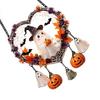 Halloween Party Supplies Acrylic Love Heart Wreath Ornament, Cartoon Owl Ghost Witch Ornaments Skeleton Hanging Decor, Festive Decoration Pendant with