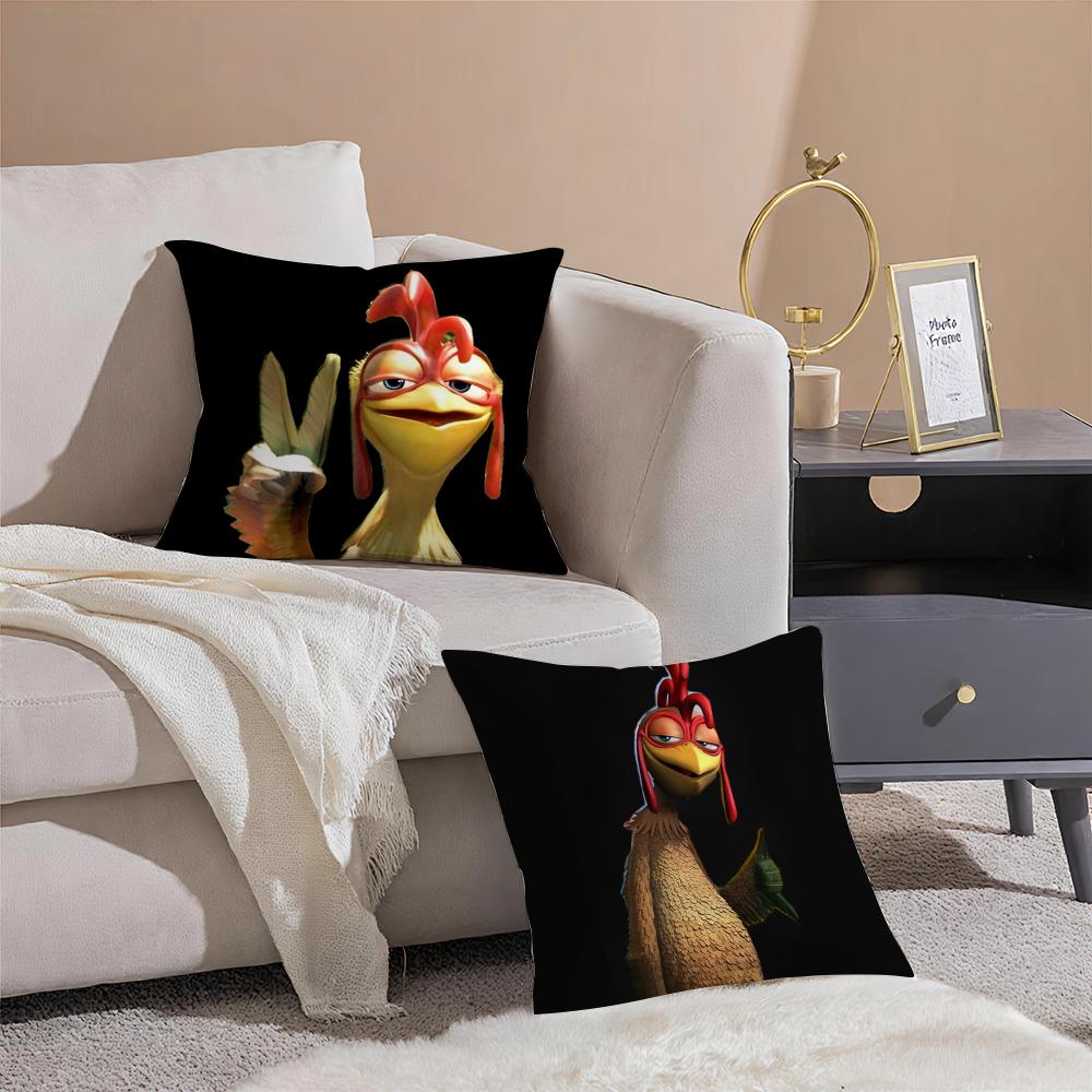 Funda de Cojín Divertida Chicken J-Joe S-Surfs Up Felpa Corta Sedosa Con Cremallera Invisible Funda de Cojín para Sofá a Prueba de Polvo Para Decoración del Hogar