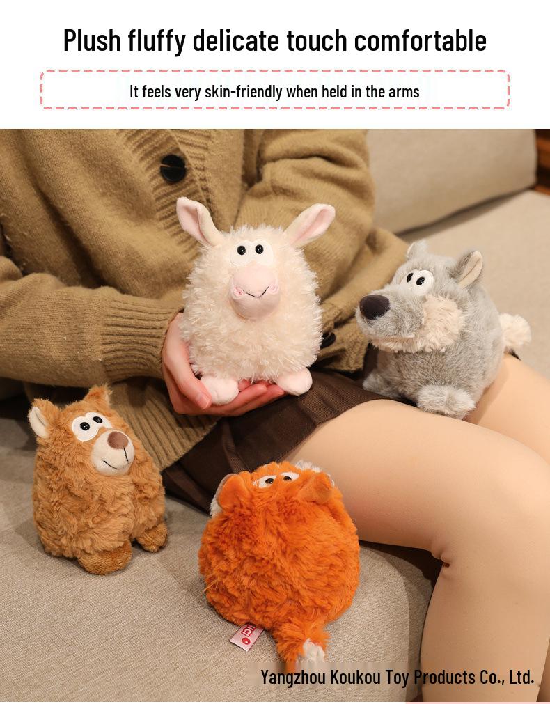 Cute Forest Animals Plush Toys - Lamb, Fox, Bear & Wolf