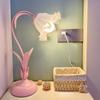 Korean Romantic Bedside Flower Table Lamp Nordic Atmosphere Children's and Girls' Bedroom Desk Light Bedside E27 Decorative Lamp