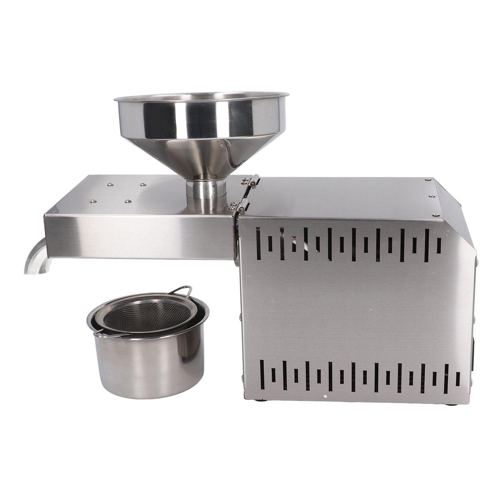 Roestvrij Staal   Oliepers Machine Automatische Noten Zaden Oliepers Extractor Koude Hete Pers