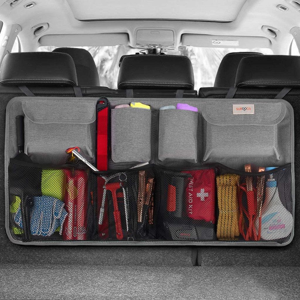 Trunk Storage SURDOCA Car Seat Back Pocket with Large Stable Velcro Easy Suitable for and Car Back Seat Storage Bag - Capacity, Design, Closure,