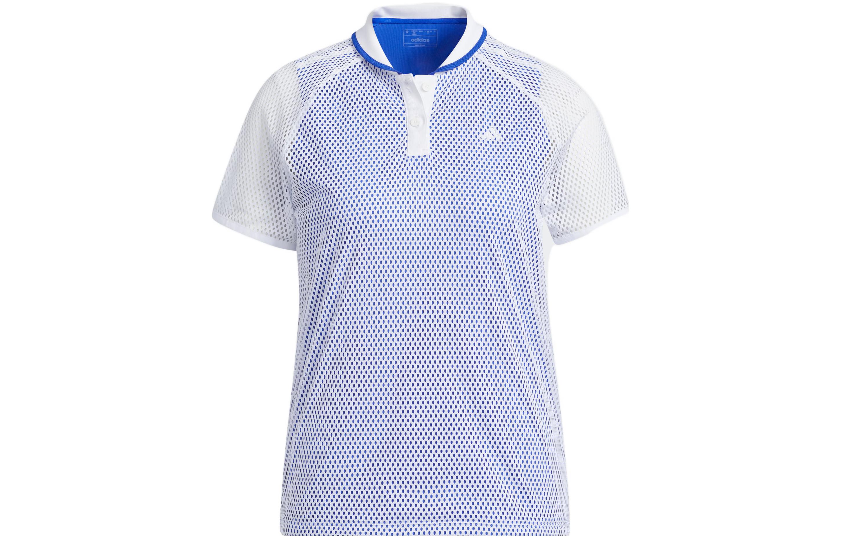 Adidas Polo Shirts Women s Blue Polo Collar Moderate Other HT0000 L