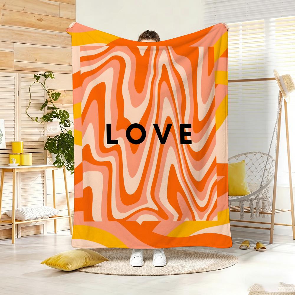 Anime Popula Dopamine Throw Lightweight 240G Flannel Blanket Soft Skin-Friendly For Summer Cooling
