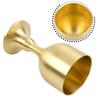 Antirust Brass Wine Glass Tumbler Cup for Party Bar and Home Vintage Style with Smooth Edge for Comfortable Use 15ml 30ml