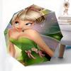 Disney Tinker Bell, Fantasy Automatic Open/Close Fashion Umbrella - Cute Umbrella with Cute Design, Portable 3-Fold Compact Umbrella for Men